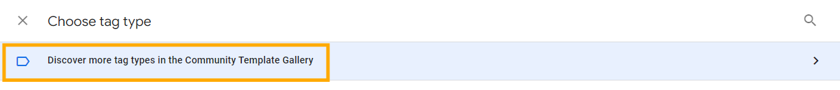 Community template gallery in Google Tag Manager